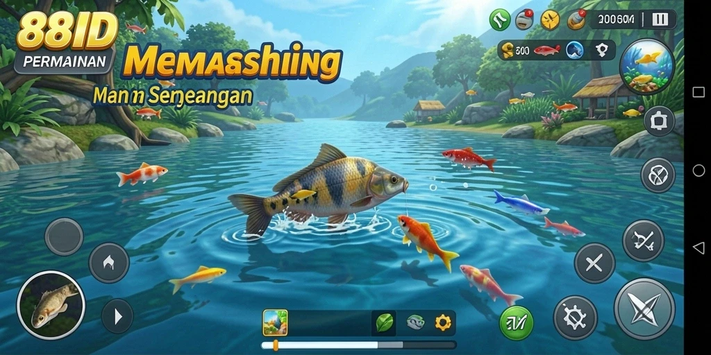Tangkapan ikan yang mengesankan dalam 88ID menunjukkan aksi memancing yang seru.
