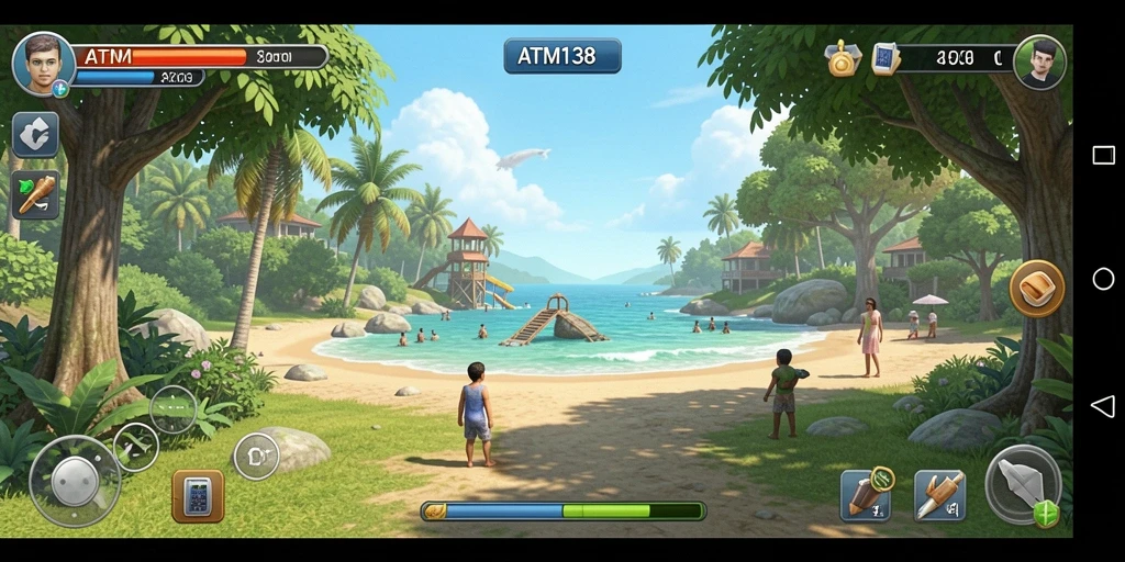 Tangkapan layar gameplay menarik dari ATM138 yang menampilkan aksi seru dan visual yang cerah.
