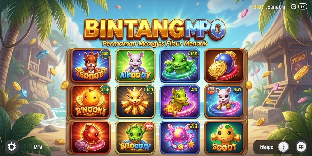 Tampilan gameplay BINTANGMPO yang menarik dan penuh warna.