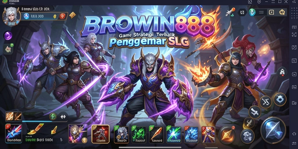 Tangkapan layar gameplay BROWIN88 yang menunjukkan pertempuran strategis.