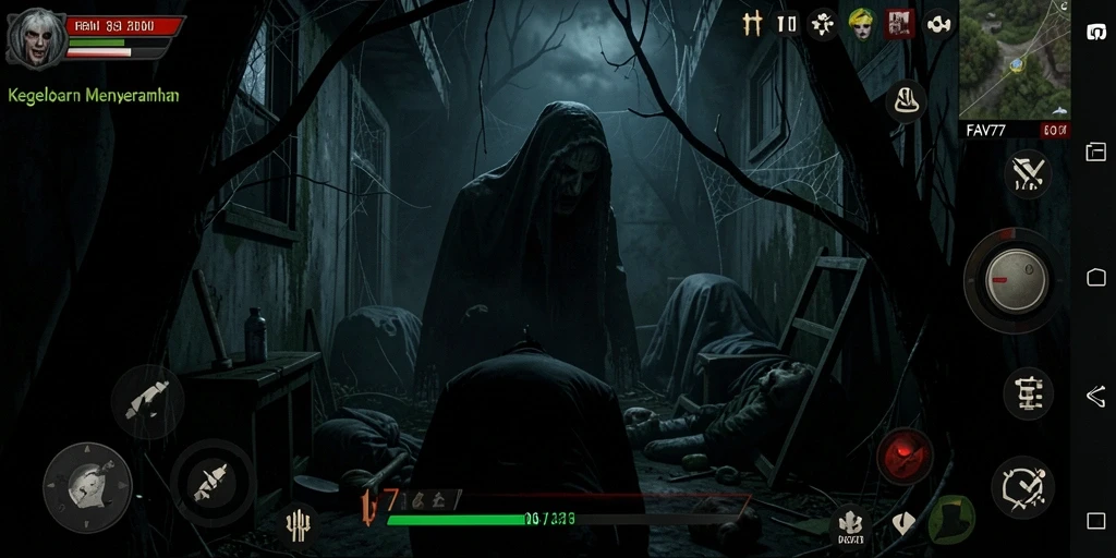 Tangkapan layar memperlihatkan ketegangan gameplay FAV77 yang menegangkan dan mendebarkan.