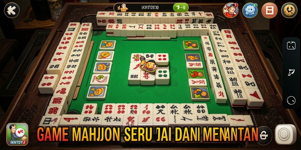 Screenshot gameplay IKNTOTO, menampilkan aksi seru dalam permainan Mahjong.