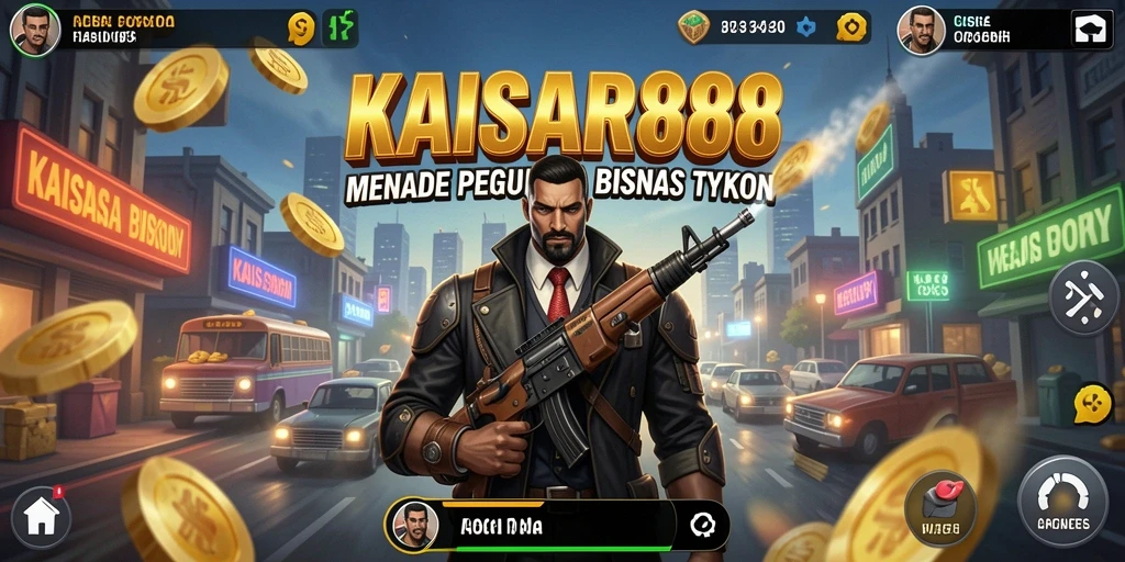 Tampilan gameplay menarik KAISAR888 dengan elemen Tycoon.