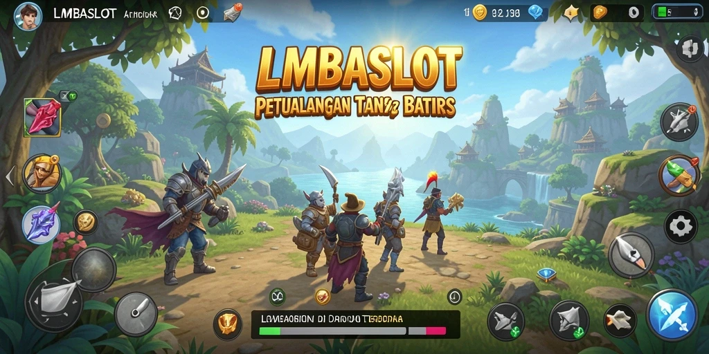 Screenshot LMBASLOT menampilkan petualangan seru di dunia terbuka.