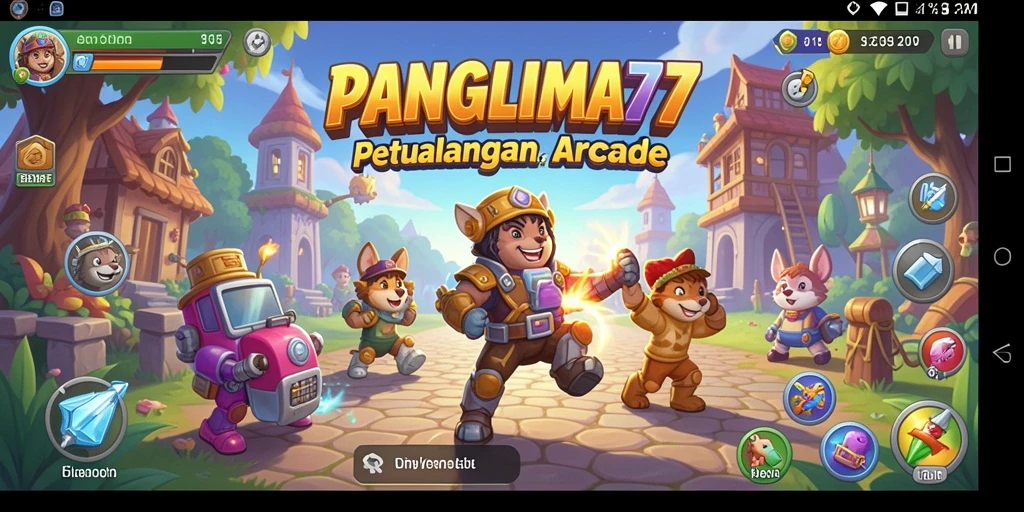 Screenshot menunjukkan momen gameplay seru dalam PANGLIMA77.