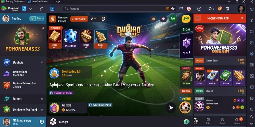 Tampilan antarmuka POHONEMAS33 saat bermain taruhan olahraga.