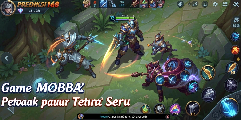 Tangkapan layar dari aksi seru dalam <strong>PREDIKSI168</strong> saat pertarungan MOBA.