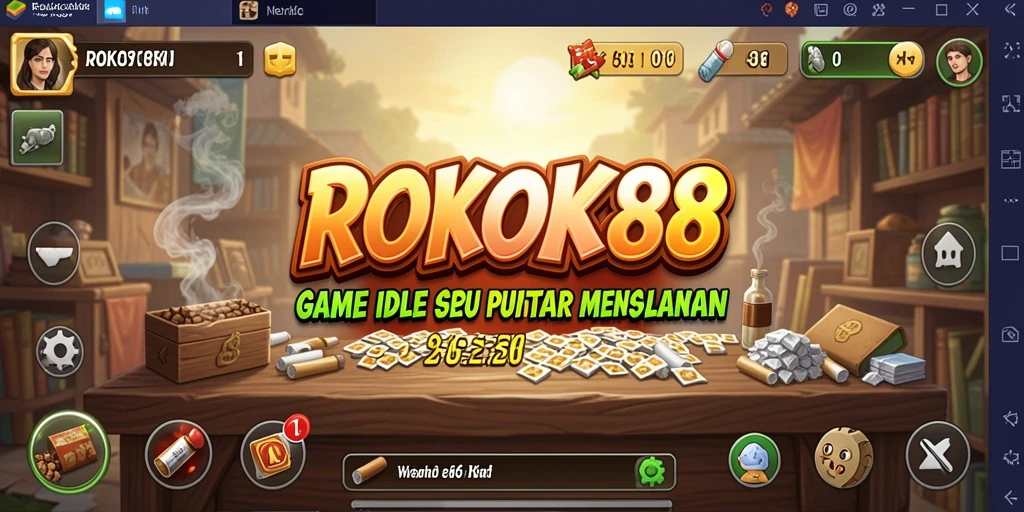 Tangkapan layar menunjukkan gameplay menarik dari ROKOK88 dengan elemen Idle yang asyik.