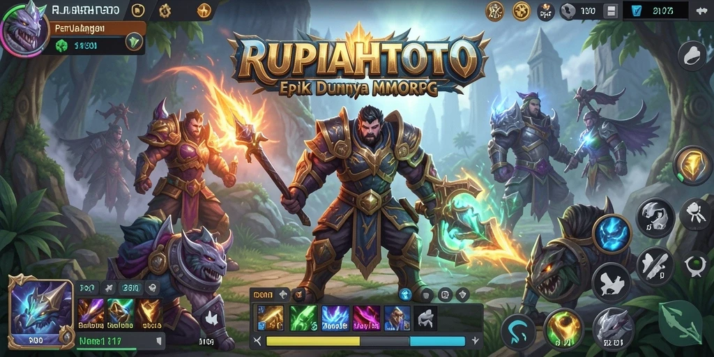 Tampilan aksi seru dalam gameplay RUPIAHTOTO di dunia MMORPG.