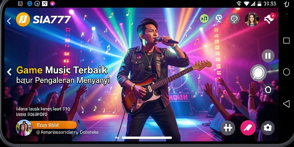 Tampilan screenshot SIA777 menampilkan pengguna yang sedang menikmati gameplay musik.