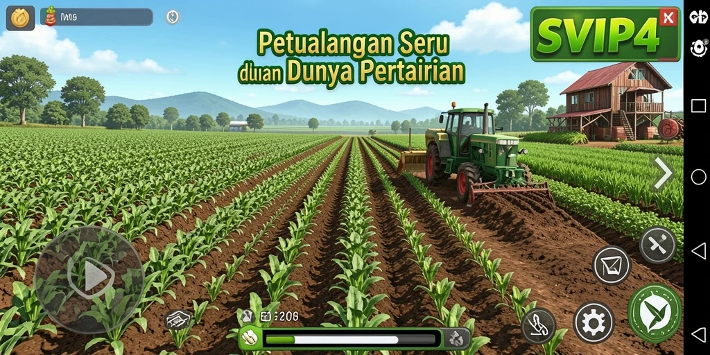Tampilan menarik dari gameplay SVIP4 yang menghadirkan dunia pertanian.