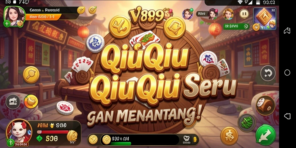 Gameplay seru dan kompetitif dalam V89 saat bermain QiuQiu.