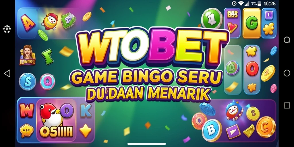 Screenshot gameplay Bingo WTOBET dengan pemain berinteraksi dan bersorak.