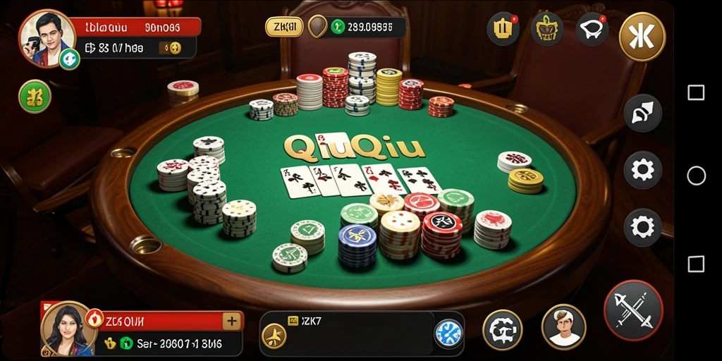 Tampilan gameplay QiuQiu yang seru dan mengasyikkan.